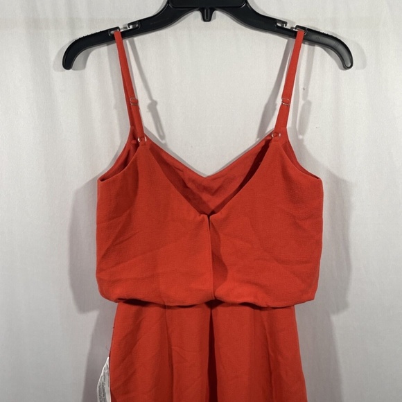 NWT Dress the Population [ XXS ] Alondra Blouson Sheath Dress Poppy‎ Orange - Picture 11 of 14